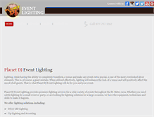Tablet Screenshot of planetdjeventlighting.com